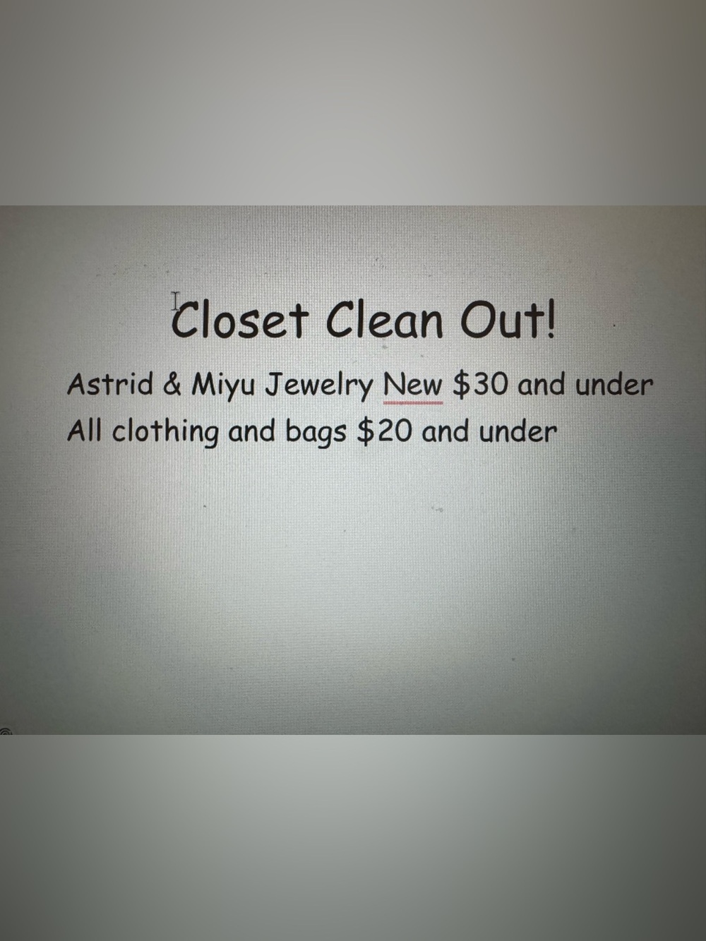 Closet Clean Out! - Picture 1 of 1